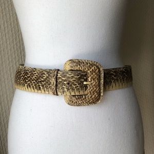 Vtg 90s Snake Skin Belt